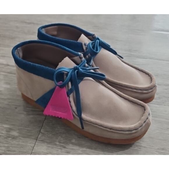 Clarks Originals Wallabee Kids Size US 4 EU 36 Beige Suede Crepe Sole Lace Up main image 10